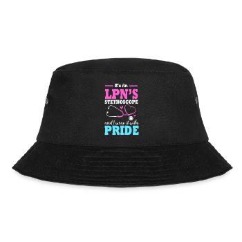 Krankenschwester Krankenpfleger Krankenpflegerin - Bucket Hat - Schwarz - Vorne - Lela (165cm)