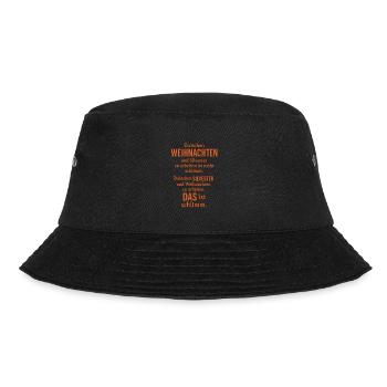 Zwischen Weihnachten und Silvester arbeiten... - Bucket Hat - Schwarz - Vorne - Lela (165cm)