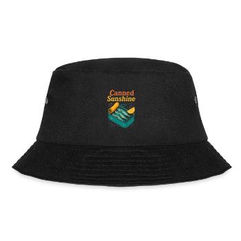 Canned Sunshine – Sardine Pop-Art Tea - Bucket Hat - black - Front - Lela (165cm)
