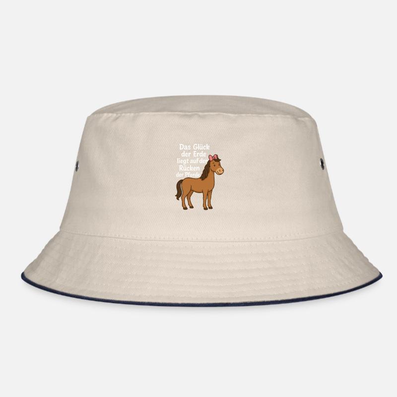 Pferde Spruch Mädchen Reiter Bucket Hat