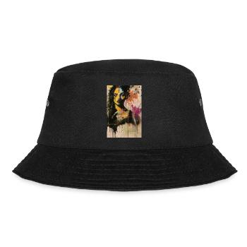 Portrait regard femme omikly cou éclaboussure art - Bob - noir - Devant - Lela (165cm)
