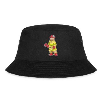 Otter Feuerwehrmann Axt Feuerwehr - Bucket Hat - Schwarz - Vorne - Lela (165cm)