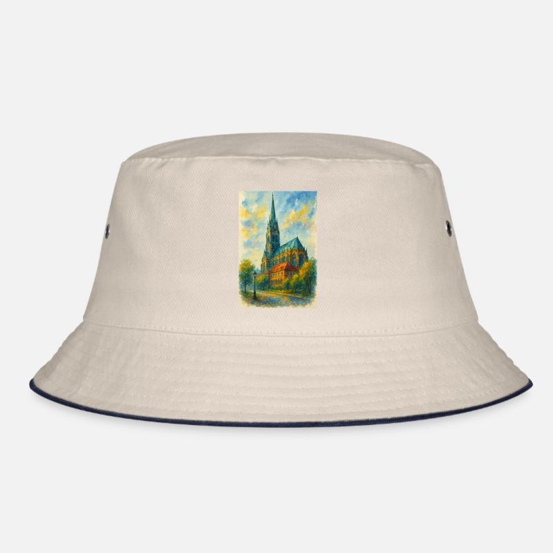 Gothic church in impressionist style Bucket Hat
