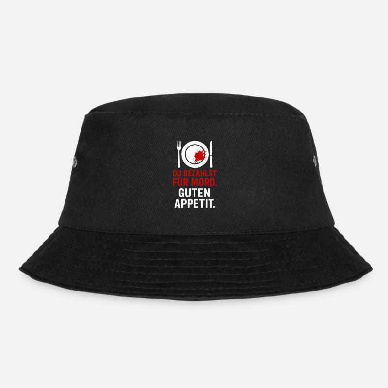 Murder on the plate - Bucket Hat - black