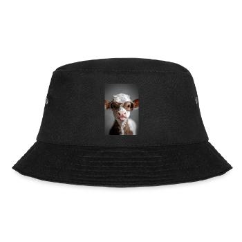 Cooles Kalb mit Attitüde - Bucket Hat - Schwarz - Vorne - Lela (165cm)