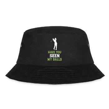 Golf - Hast du meine Bälle gesehen? - Bucket Hat - Schwarz - Vorne - Lela (165cm)