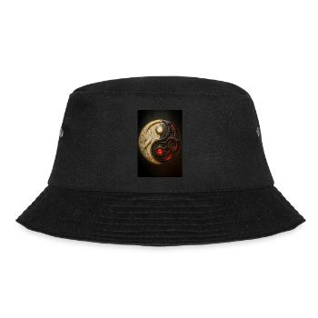 Cyber Yin Yang Gleichgewicht - Bucket Hat - Schwarz - Vorne - Lela (165cm)