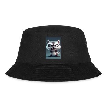 Angry Cartoon Raccoon Roar - Bucket Hat - black - Front - Lela (165cm)