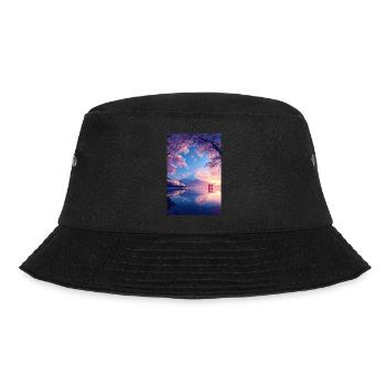 Tranquil View of Mount Fuji - Bucket Hat - black - Front - Lela (165cm)