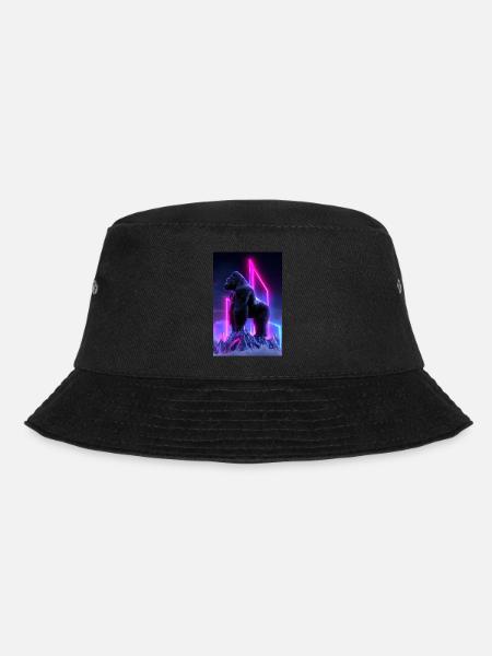 Neon Gorilla Overdrive - Bucket Hat - Schwarz