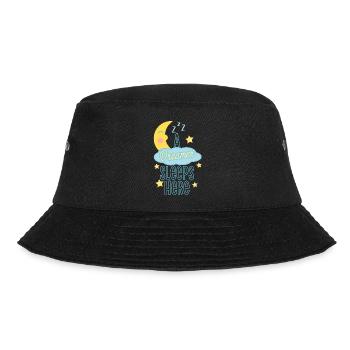 Schlafender Träumer Astronaut Design - Bucket Hat - Schwarz - Vorne - Lela (165cm)