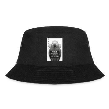 Papagei im Verhör – Herz-Dieb - Bucket Hat - Schwarz - Vorne - Lela (165cm)