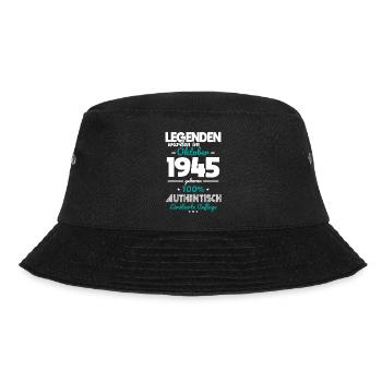 80th Birthday - Legends Were Created in October 1945 - Bucket Hat - black - Front - Lela (165cm)