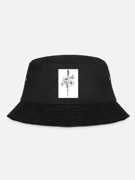 Blue lillies - Bucket Hat - Schwarz