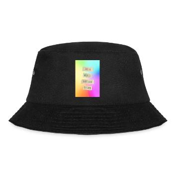 Be A Voice Not An Echo   Motivationsdesign - Bucket Hat - Schwarz - Vorne - Lela (165cm)