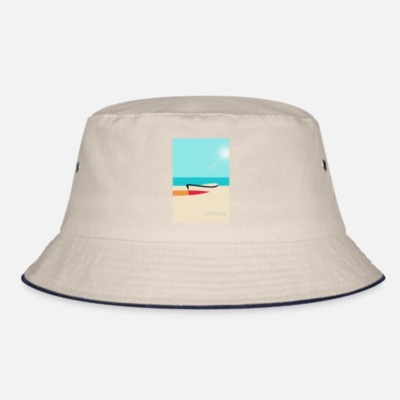 Boat on the Beach – Summer Vacation Poster Bucket Hat