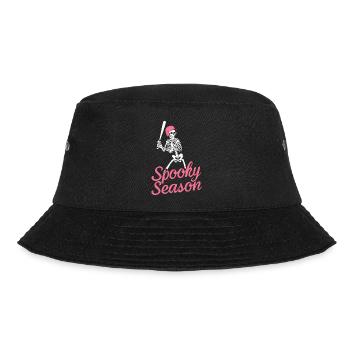 Spooky Season Skeleton Bat Tee - Bucket Hat - black - Front - Lela (165cm)