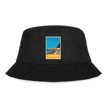 La Playa Poster Valle Gran Rey - Bucket Hat - Schwarz - Vorne - Lela (165cm)