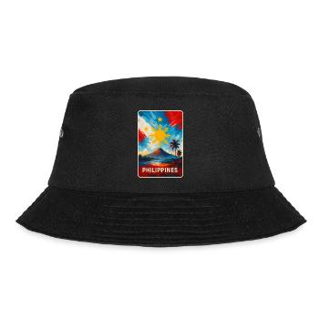 Philippinen Flaggen Design - Bucket Hat - Schwarz - Vorne - Lela (165cm)