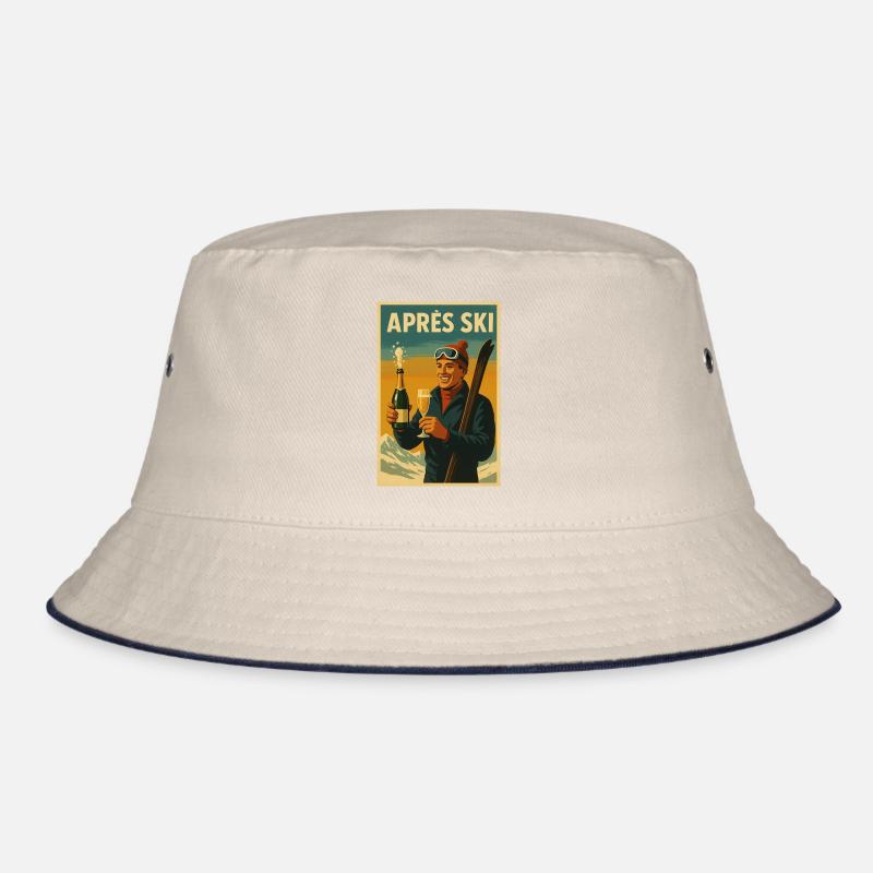 Après Ski Vintage Feier Poster Bucket Hat