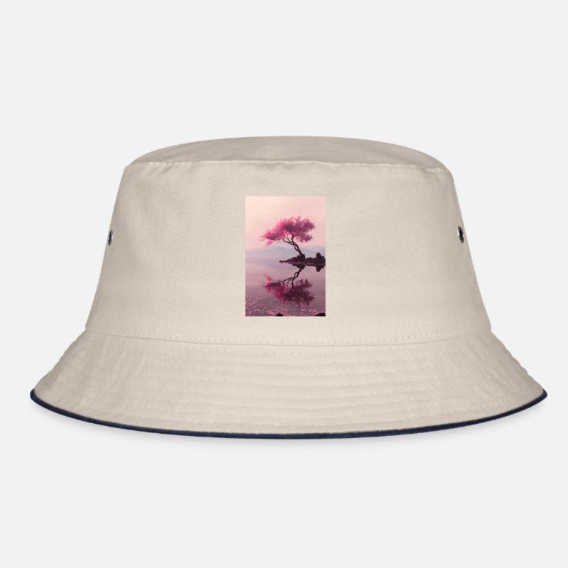 Blush Blossom Shore Reflections Bucket Hat