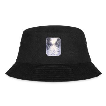 Winter forest path in the magic of snow - Bucket Hat - black - Front - Lela (165cm)