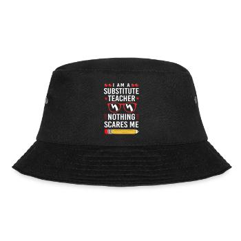Substitute Teacher Substitute Teacher - Bucket Hat - black - Front - Lela (165cm)