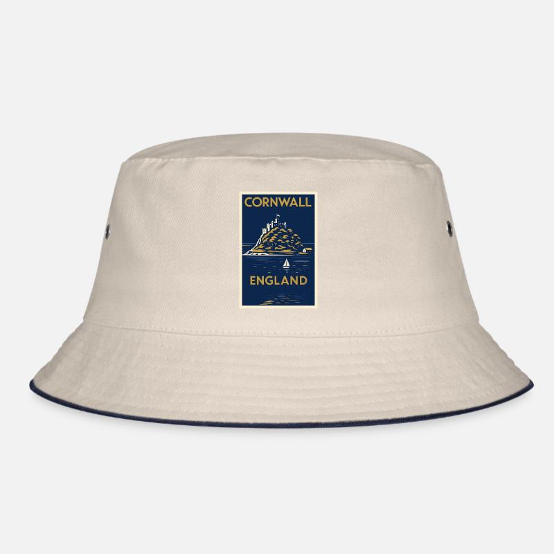 Cornwall England – Art-Déco Reiseposter Bucket Hat