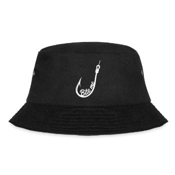 Bite Me Fishing Hook Emblem - Bucket Hat - black - Front - Lela (165cm)
