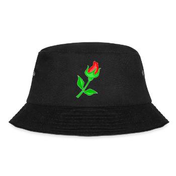 Rose rot - Bucket Hat - Schwarz - Vorne - Lela (165cm)