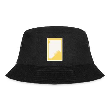 Direction Poster Yellow – Bold Minimal Art - Bucket Hat - black - Front - Lela (165cm)