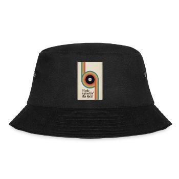 Music is Good for the Soul Retro Poster - Bucket Hat - black - Front - Lela (165cm)