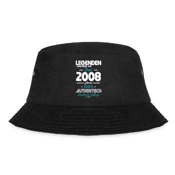 18. Geburtstag - Legenden wurden im Juni 2008 - Bucket Hat - Schwarz - Vorne - Lela (165cm)