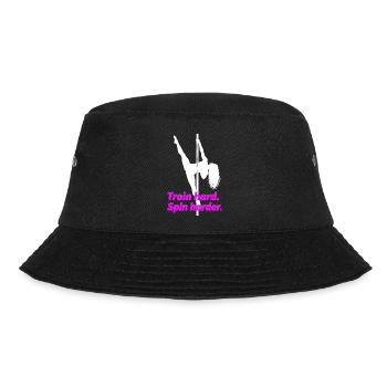 Pole Dance Silhouette – Train Hard Spin Harder - Bucket Hat - black - Front - Lela (165cm)