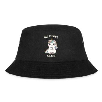 Self Love Unicorn Shirt Cute Motivation - Bucket Hat - black - Front - Lela (165cm)
