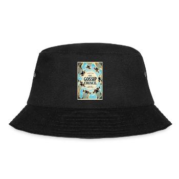The Gossip Council: Vintage Dog Circle - Bucket Hat - black - Front - Lela (165cm)