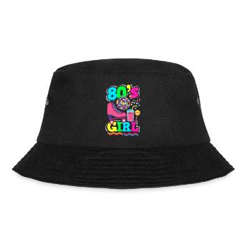 Retro Back to the 80s Vintage Design - Bucket Hat - black - Front - Lela (165cm)