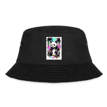 Panda - Bucket Hat - Schwarz - Vorne - Lela (165cm)