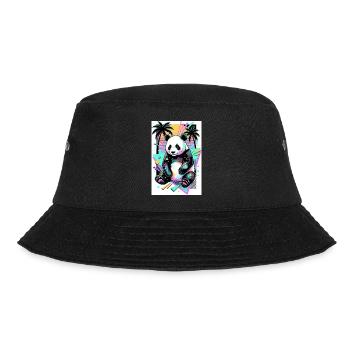Panda - Bucket Hat - Schwarz - Vorne - Lela (165cm)