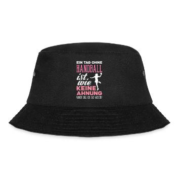 Handball Handballer Handball Trainer Fan Geschenk - Bucket Hat - Schwarz - Vorne - Lela (165cm)