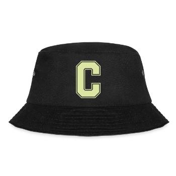 Blockbuchstabe C im Varsity-Stil - Bucket Hat - Schwarz - Vorne - Lela (165cm)