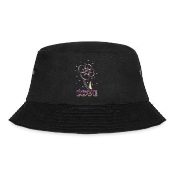 Neon Flower Love - Bucket Hat - Schwarz - Vorne - Lela (165cm)