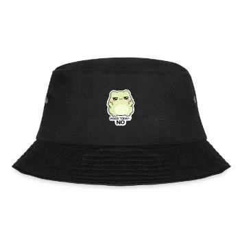 Mood Today: No – Green Kawaii Creature - Bucket Hat - black - Front - Lela (165cm)