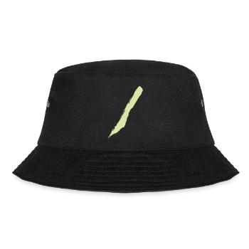 Pinselstrich - Style Streifen / Diagonal - Bucket Hat - Schwarz - Vorne