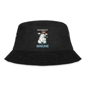 Capybara Ragebait Immune Jugendwort 2026 Geschenk - Bucket Hat - Schwarz - Vorne