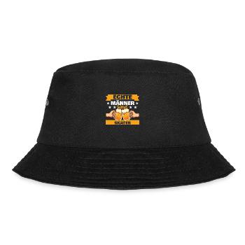 Echte Männer sind Skater - Bucket Hat - Schwarz - Vorne - Lela (165cm)