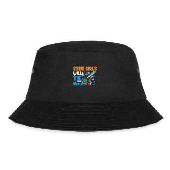 Stem Girls will save the world - Bucket Hat - Schwarz - Vorne - Lela (165cm)