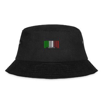 Italy Made in Italy Barcode Flag for Italians - Bucket Hat - black - Front - Lela (165cm)