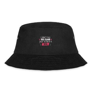 I didn't fall, the floor just needed a hub - Bucket Hat - Schwarz - Vorne - Lela (165cm)