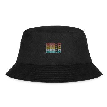Choose Joy Inspirational Retro Comfort Mental - Bucket Hat - Schwarz - Vorne - Lela (165cm)